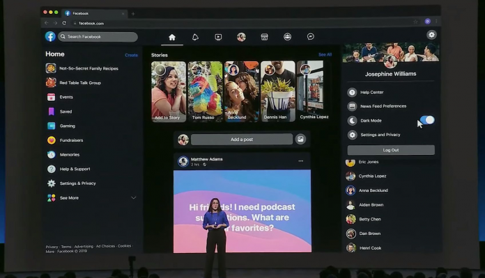 Facebook begins testing dark mode