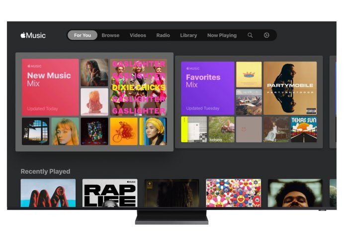 Apple Music on Samsung Smart TV.