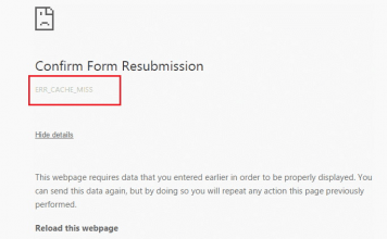 Here’s How To Fix ERR_CACHE_MISS error? ERR_CACHE_MISS